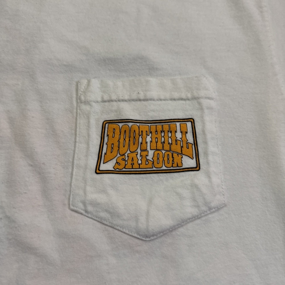Vintage Boot Hill Saloon Shirt Mens Lg White‎ 90s Biker Motorcycle Daytona Beach - Picture 5 of 8